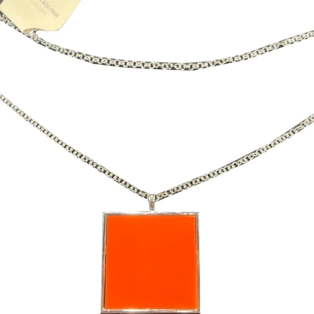 👋 3/$15 Fashion Necklace Orange Square 🟧